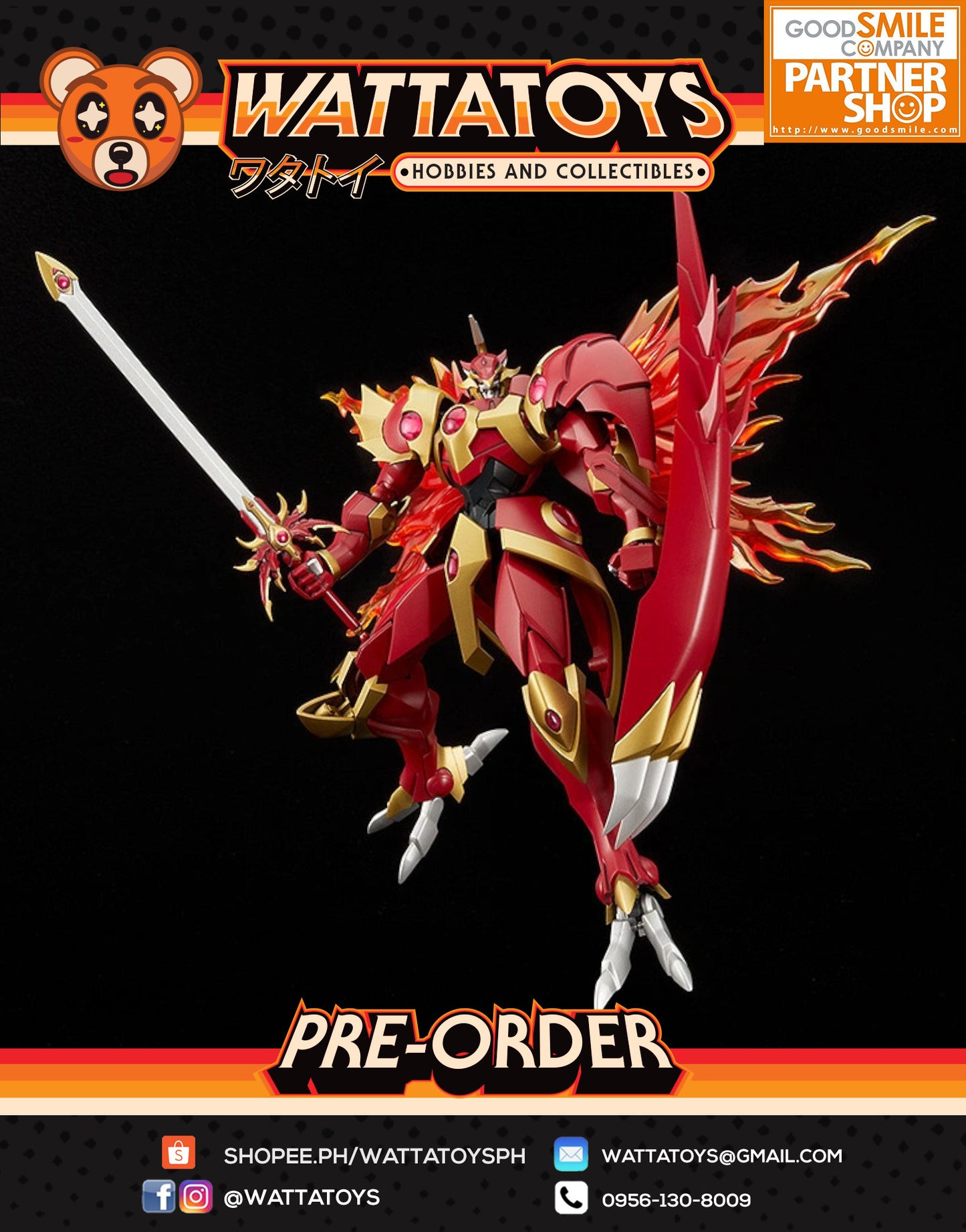 PRE ORDER MODEROID Magic Knight Rayearth - Rayearth, the Spirit of Fire