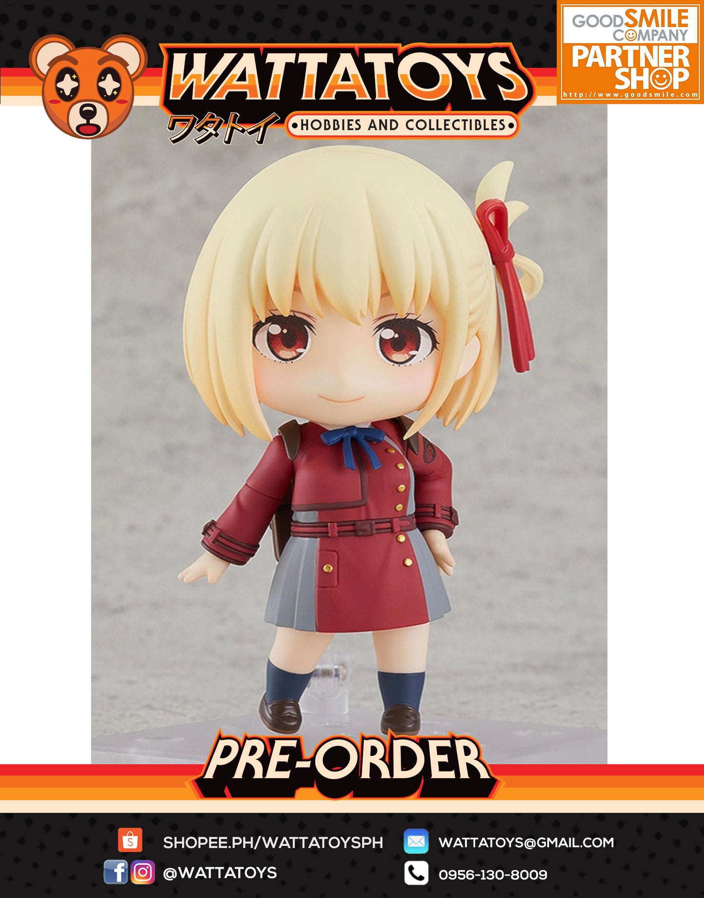 PRE ORDER Nendoroid #1955 Lycoris Recoil - Chisato Nishikigi