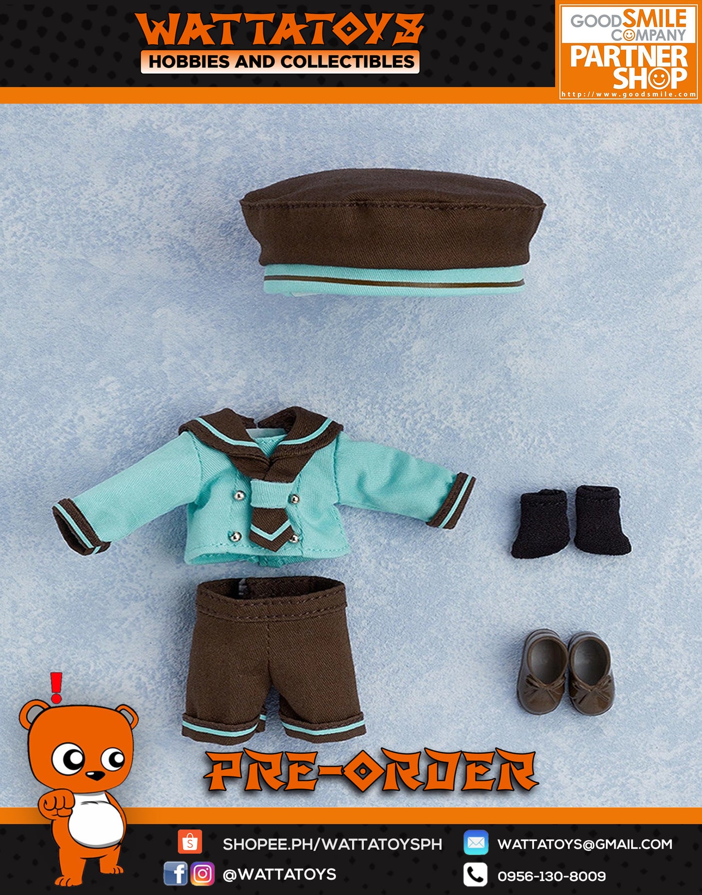 PRE ORDER Nendoroid Doll: Outfit Set (Sailor Boy - Mint Chocolate)