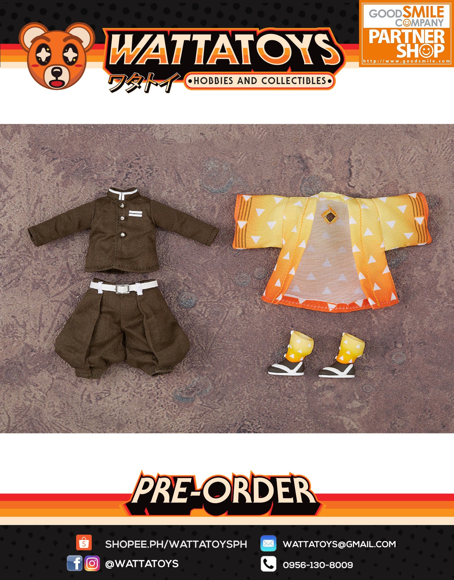 PRE ORDER Nendoroid Doll Outfit Set Demon Slayer: Kimetsu no Yaiba - Zenitsu Agatsuma