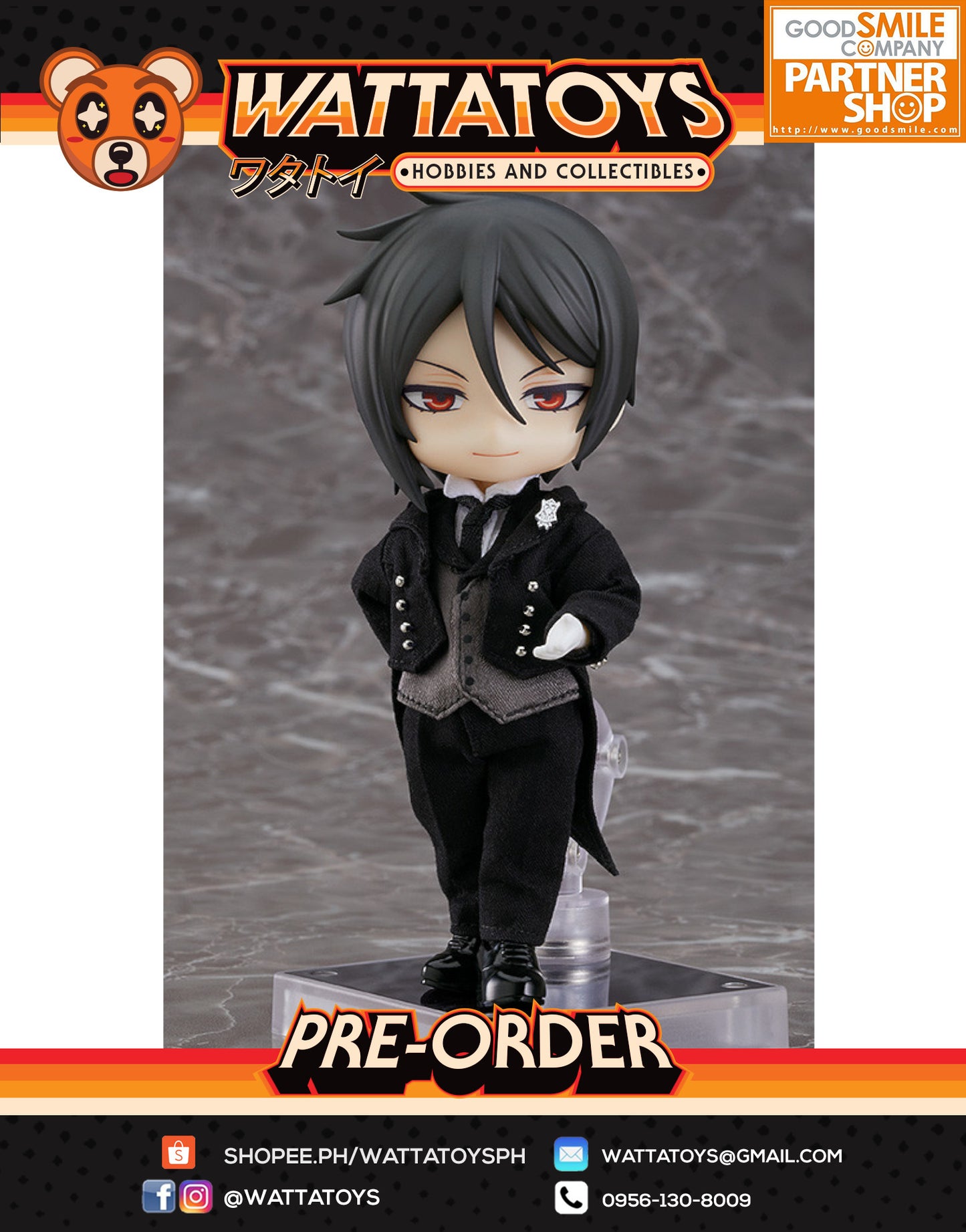 PRE ORDER Nendoroid Doll Black Butler: Book of the Atlantic - Sebastian Michaelis