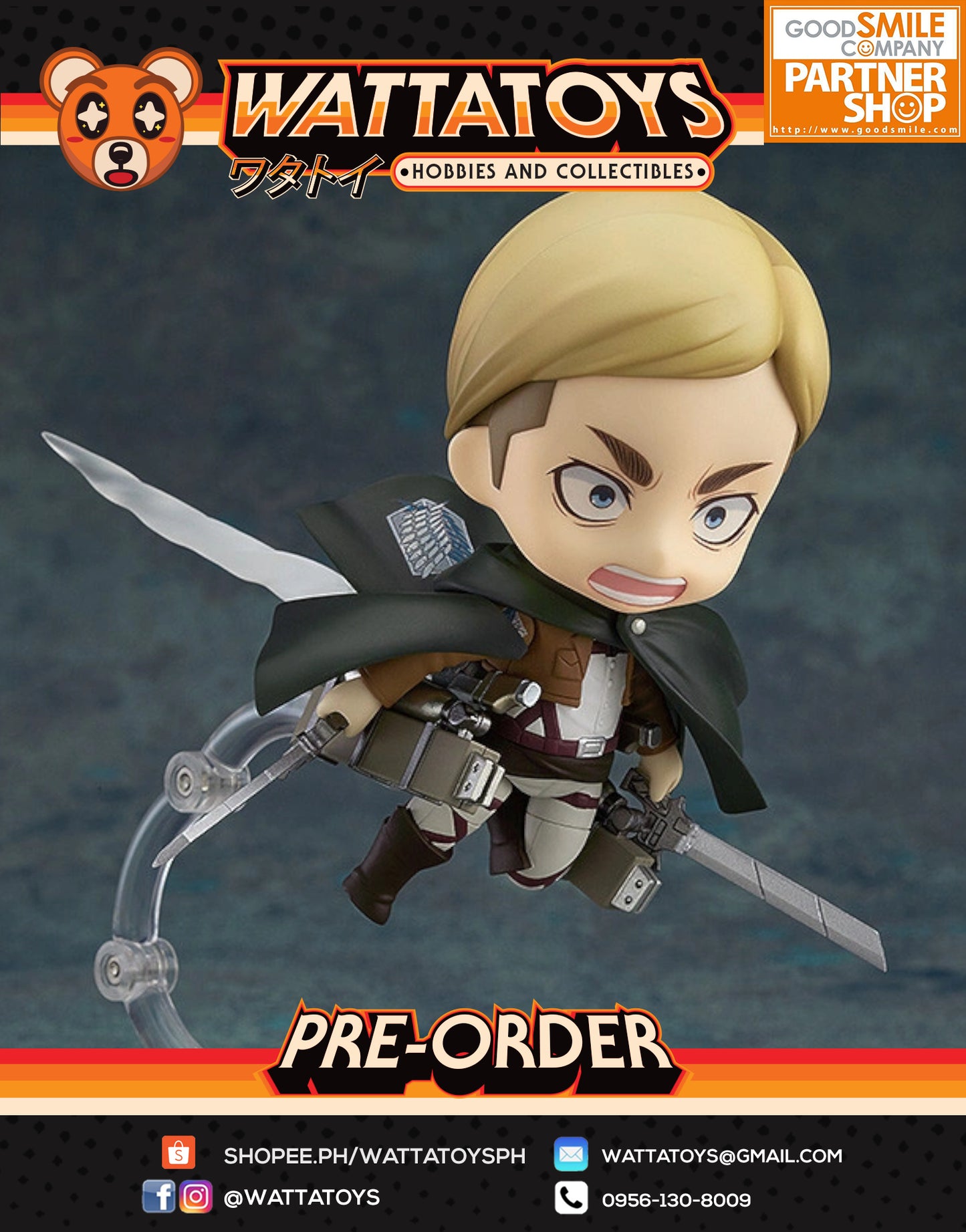 PRE ORDER Nendoroid #775 Attack on Titan - Erwin Smith (re-run)