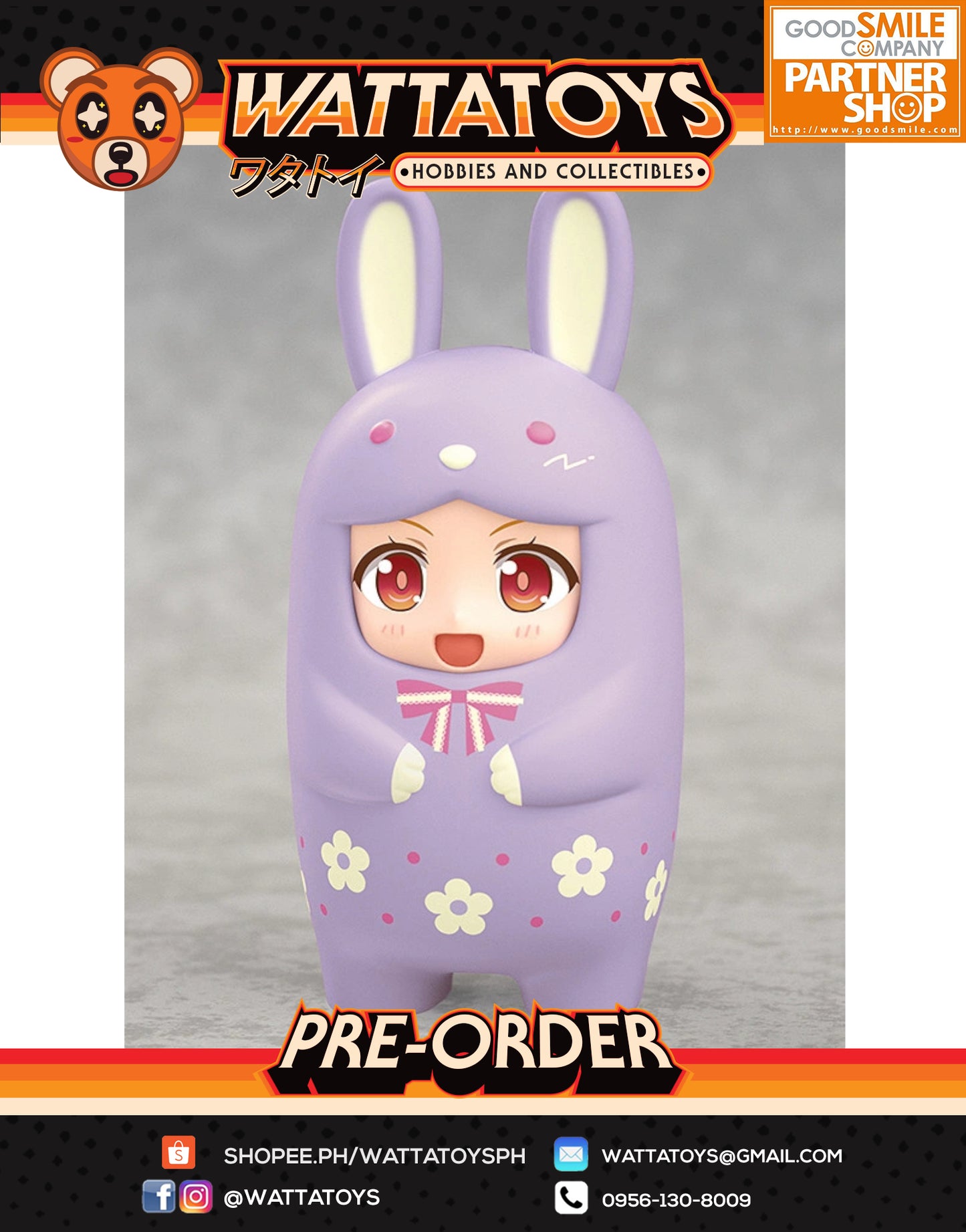 PRE ORDER Nendoroid More: Kigurumi Face Parts Case (Bunny Happiness 01 or 02)