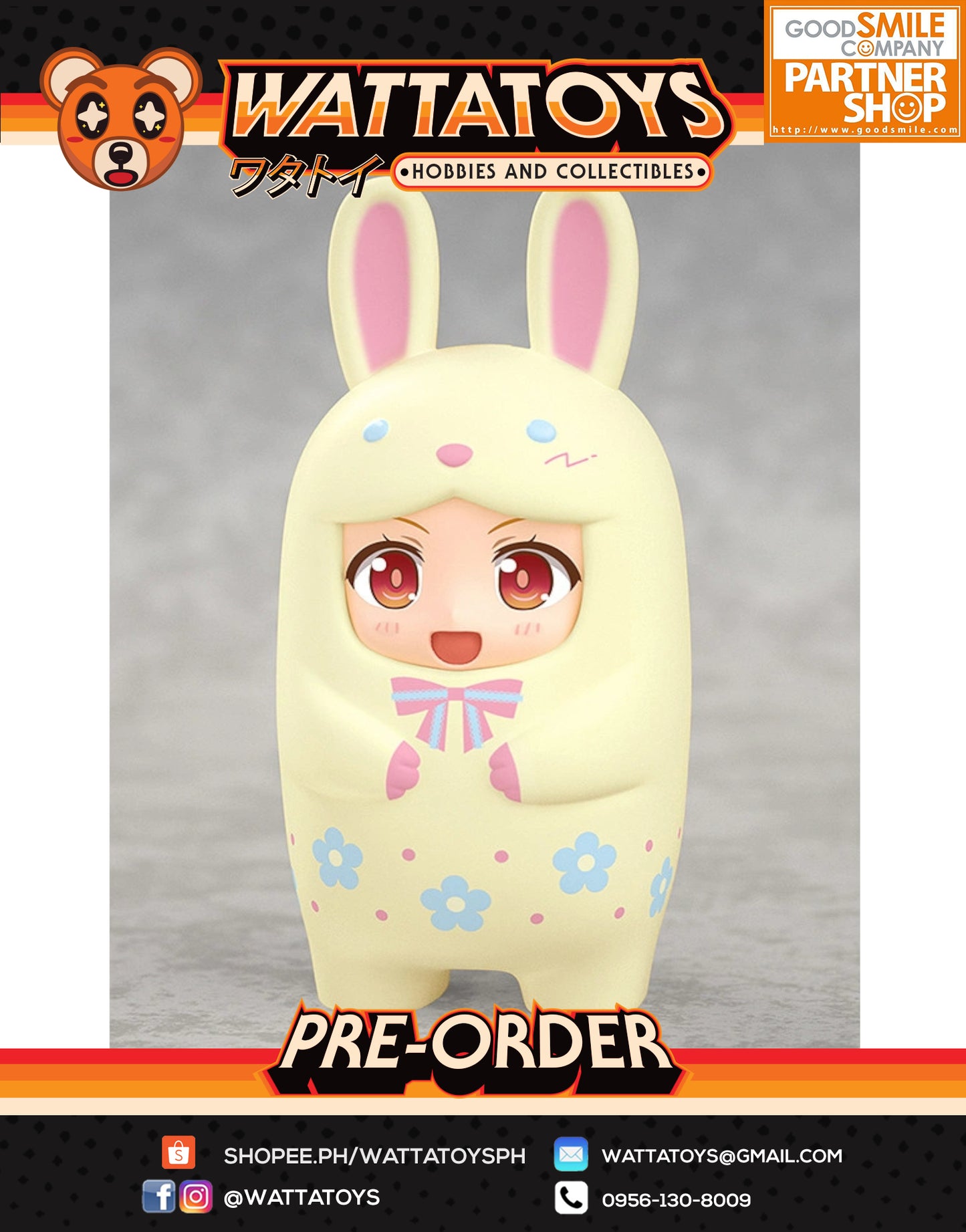 PRE ORDER Nendoroid More: Kigurumi Face Parts Case (Bunny Happiness 01 or 02)
