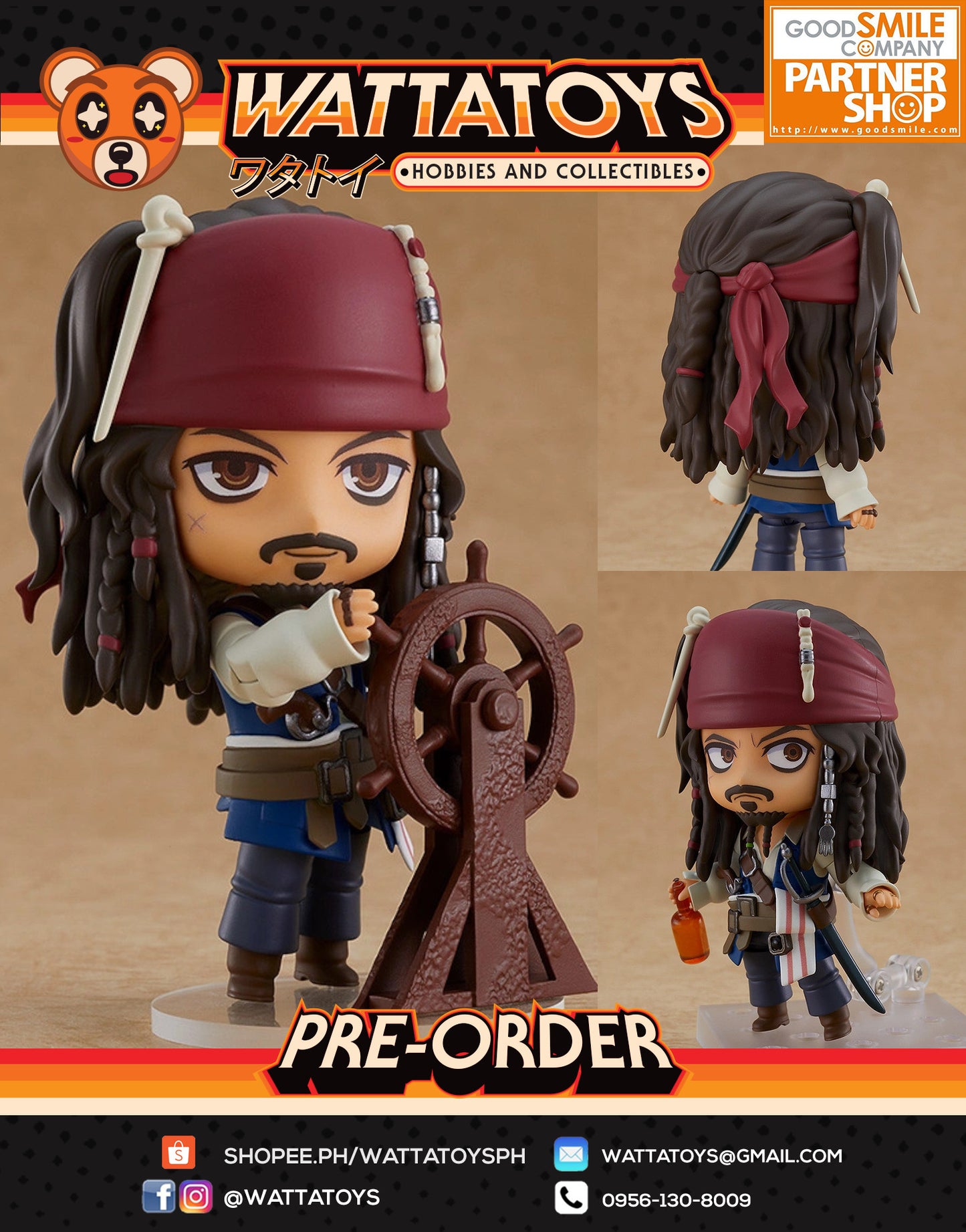 PRE ORDER Nendoroid #1557 Pirates of the Caribbean: On Stranger Tides - Jack Sparrow