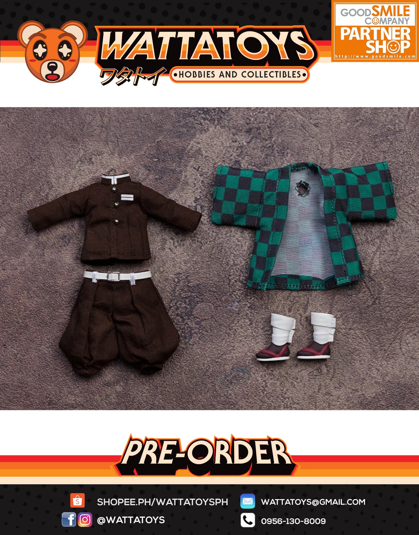 PRE ORDER Nendoroid Doll Out fit Set - Tanjiro Kamado
