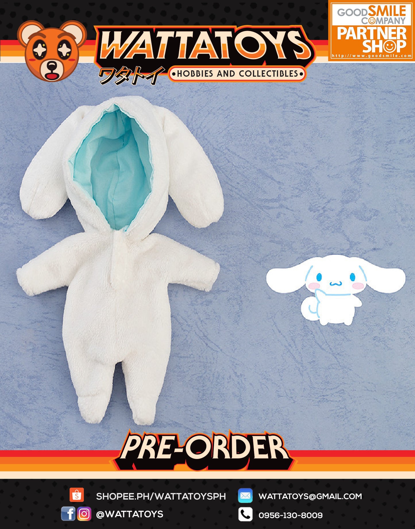 PRE ORDER Nendoroid Doll Kigurumi Pajamas: Cinnamoroll