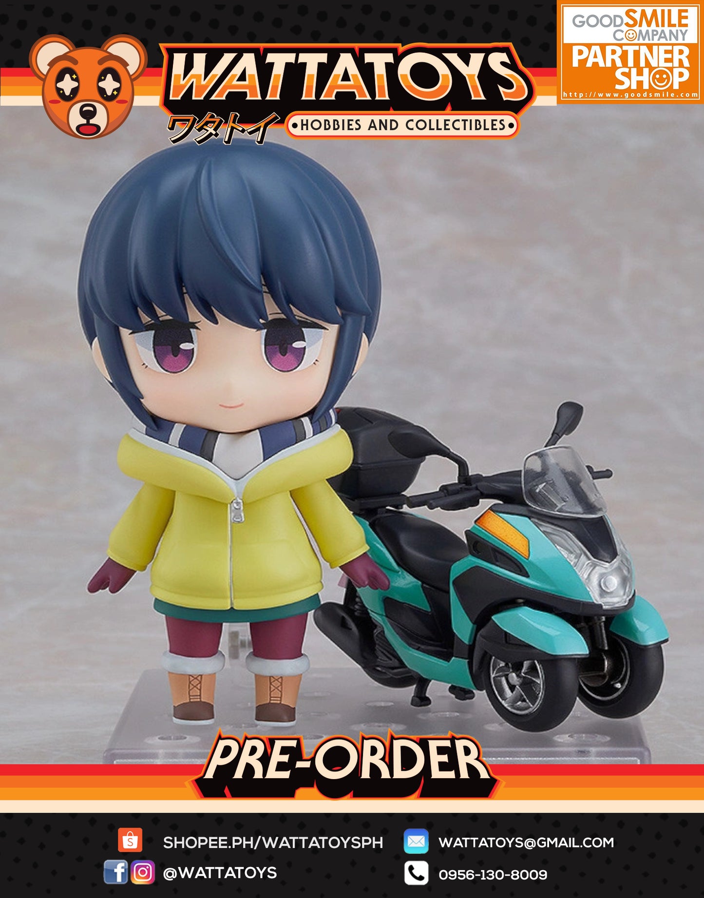 PRE ORDER Nendoroid #1865 Laid-Back Camp - Rin Shima Trike Ver.