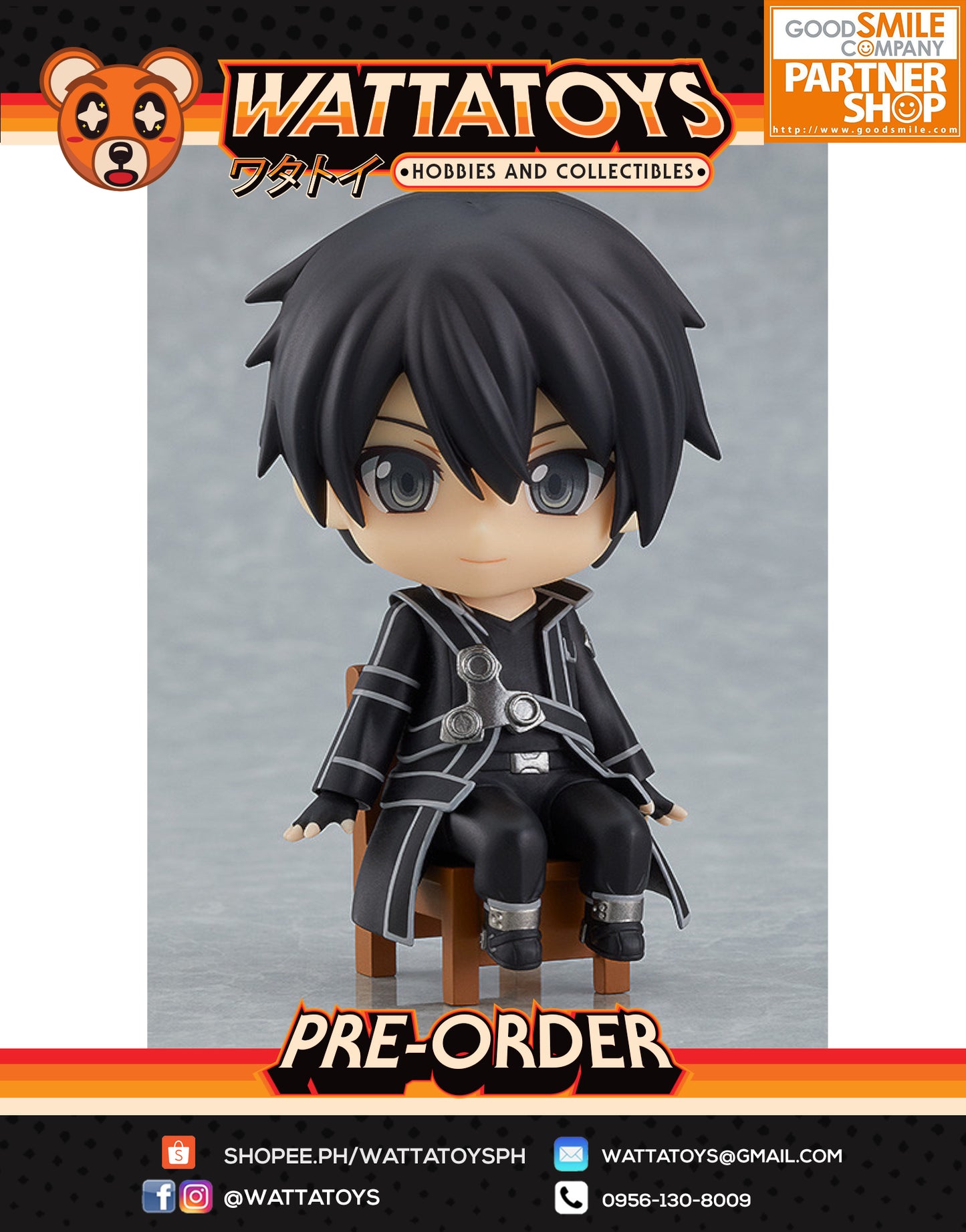 PRE ORDER Nendoroid Swacchao Sword Art Online - Kirito