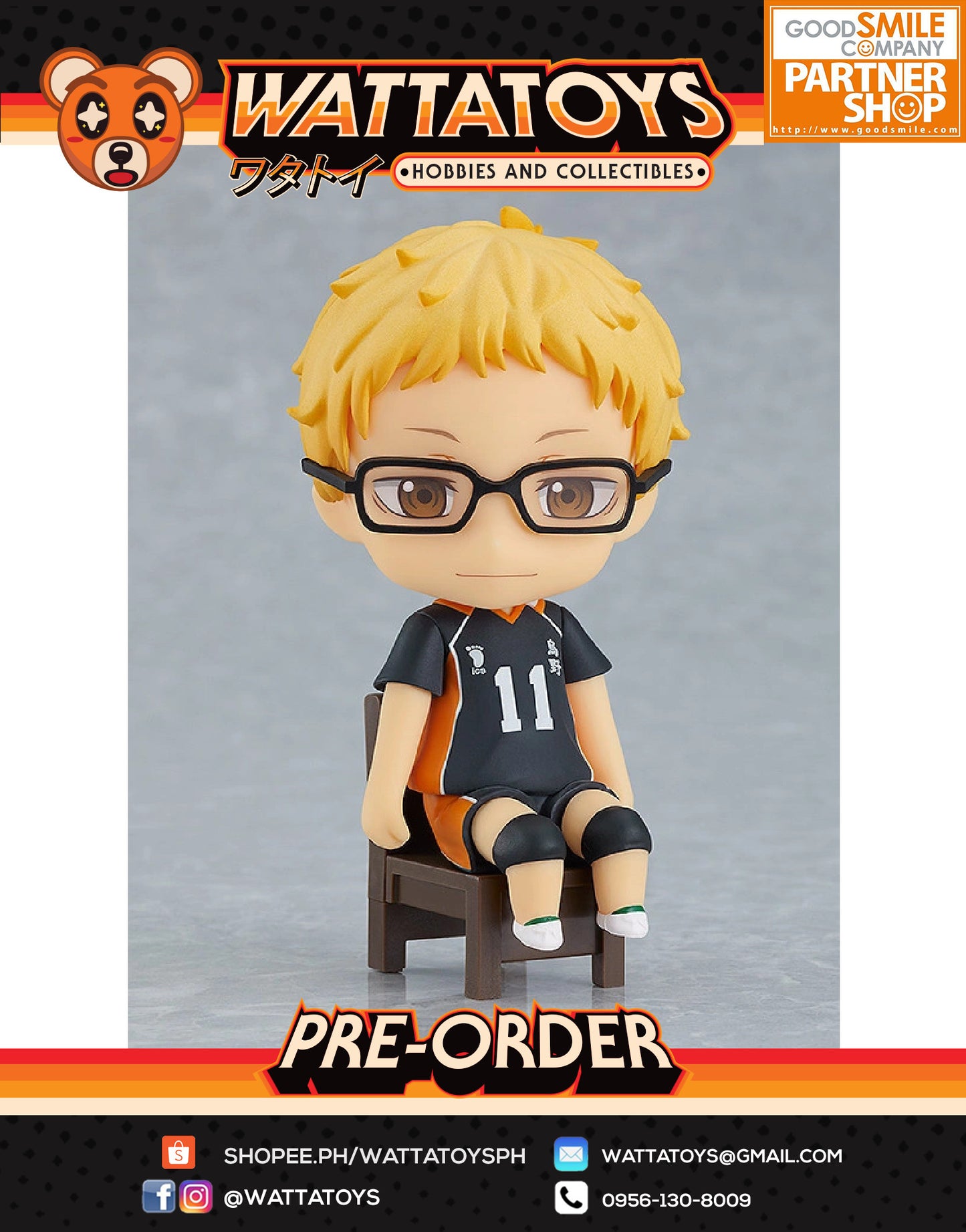 PRE ORDER Nendoroid Swacchao! Haikyu - Kei Tsukishima