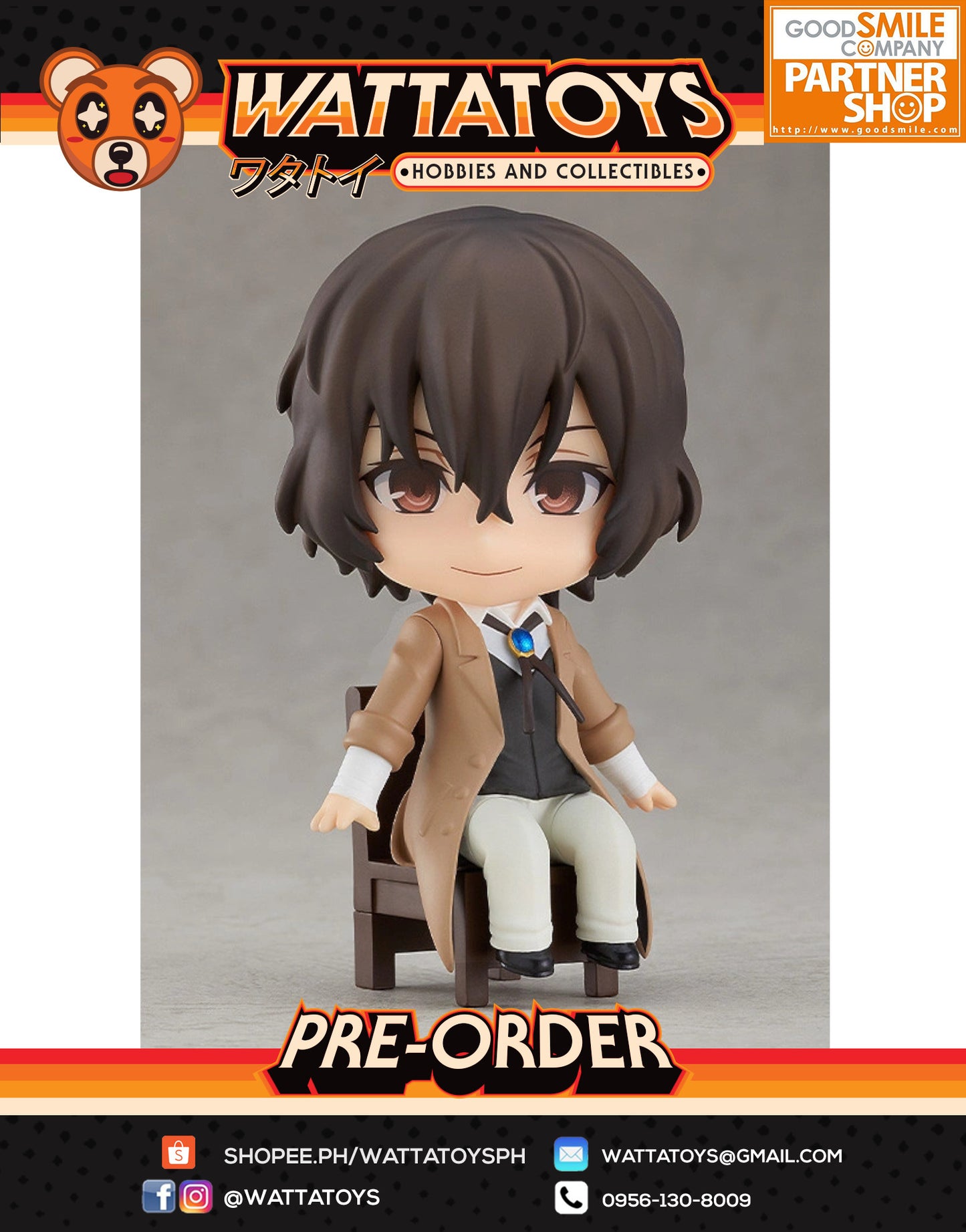 PRE ORDER Nendoroid Swacchao! Bungo Stray Dogs - Osamu Dazai