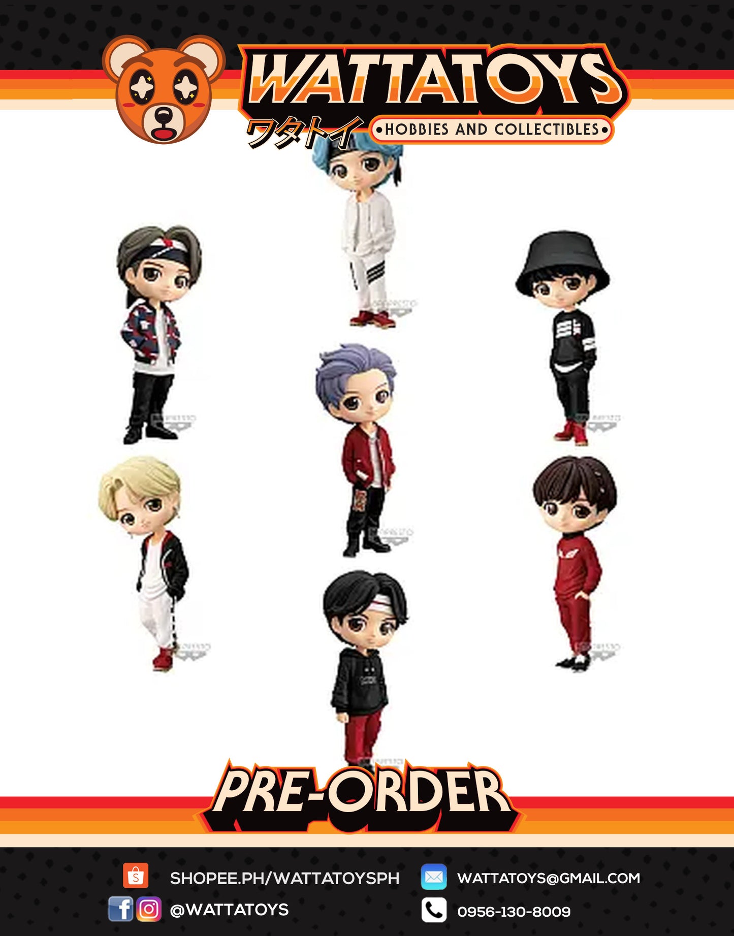 PRE ORDER BTS TINYTAN MIC DROP Q POSKET VOL.1 & 2 [SET OF 7]