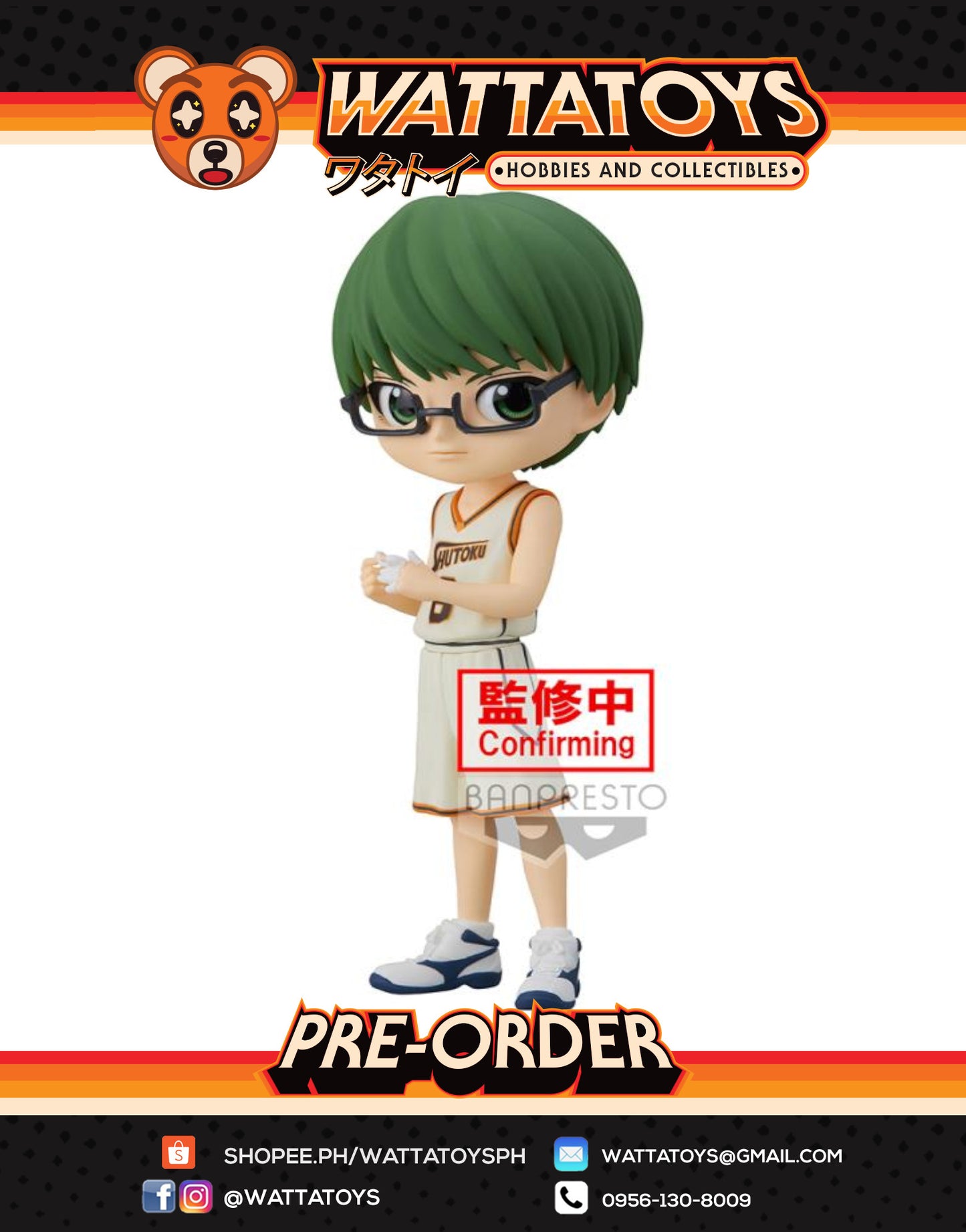 PRE ORDER KUROKO'S BASKETBALL Q POSKET (B: SHINTARO MIDORIMA)