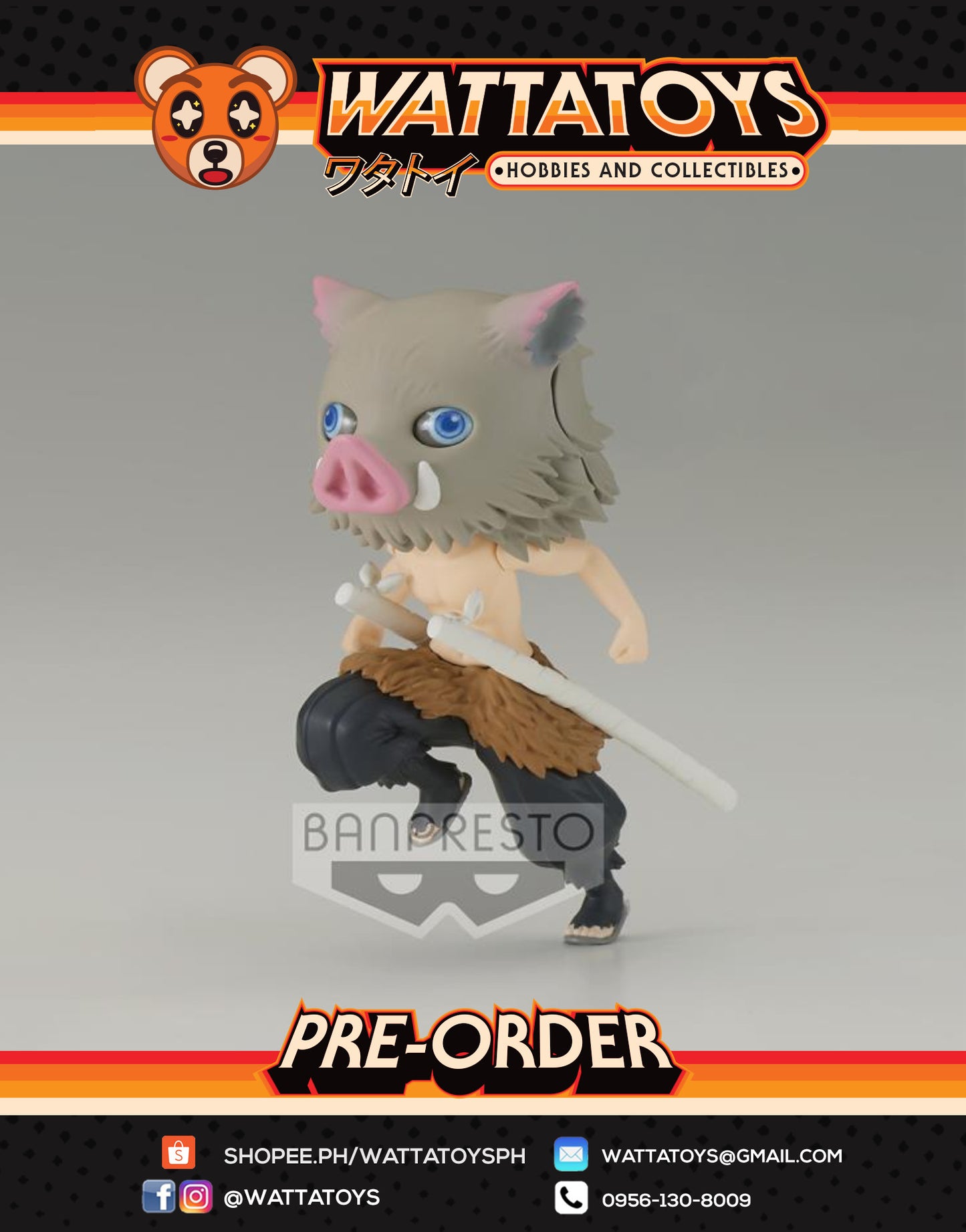 PRE ORDER DEMON SLAYER: KIMETSU NO YAIBA Q POSKET PETIT VOL.6 (C: Inosuke Hashibira)