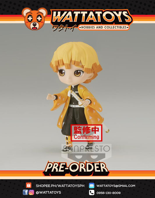 PRE ORDER DEMON SLAYER: KIMETSU NO YAIBA Q POSKET PETIT VOL.6 (B: Zenitsu Agatsuma)