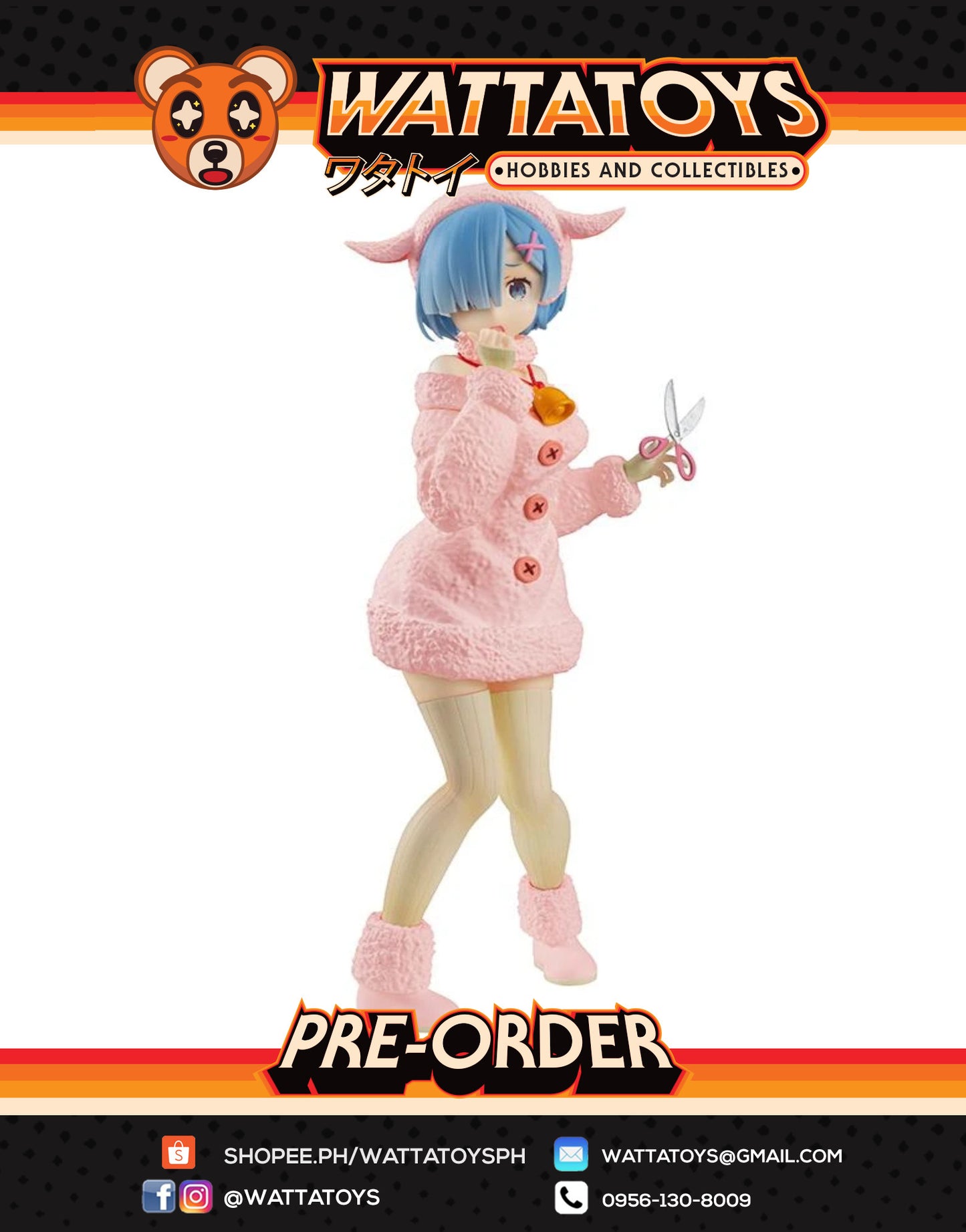 PRE ORDER Re:Zero Starting Life in Another World - SSS Figure REM: The Wolf and the 7 Kids Pastel Color Ver.