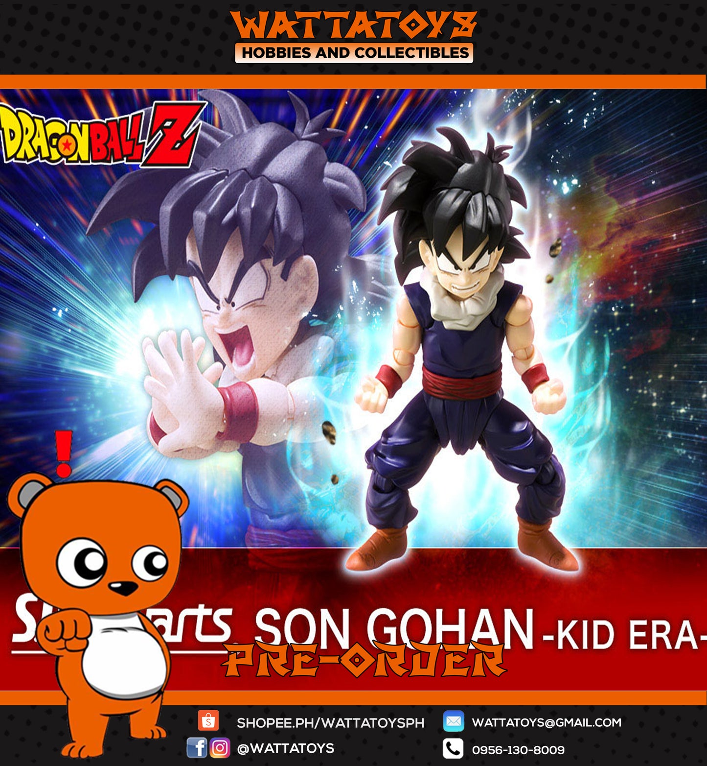PRE ORDER S.H.Figuarts Dragonball Z: Son Gohan - Kid Era-
