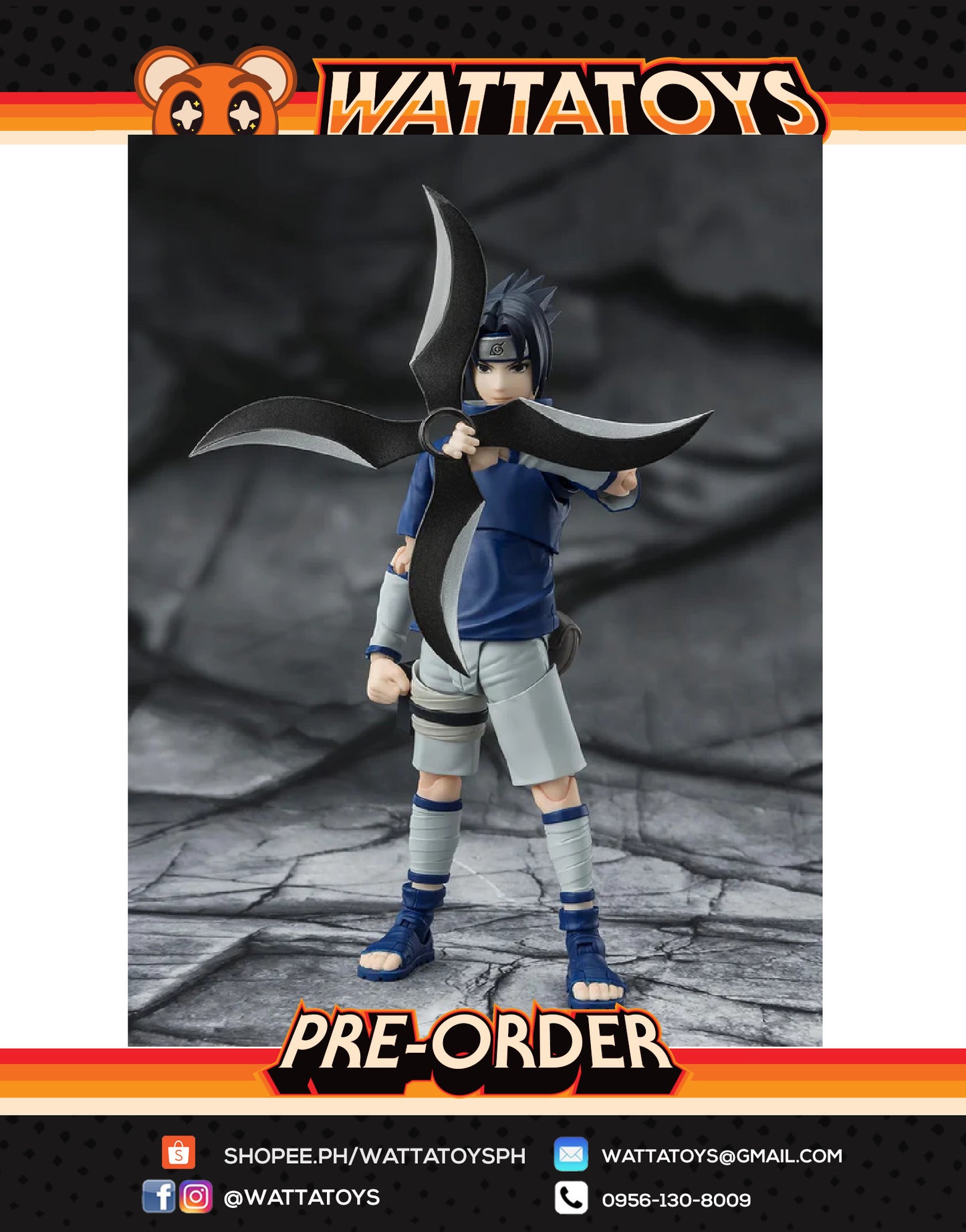 PRE ORDER S.H.Figuarts Sasuke Uchiha Ninja Prodigy of the Uchiha Clan Bloodline