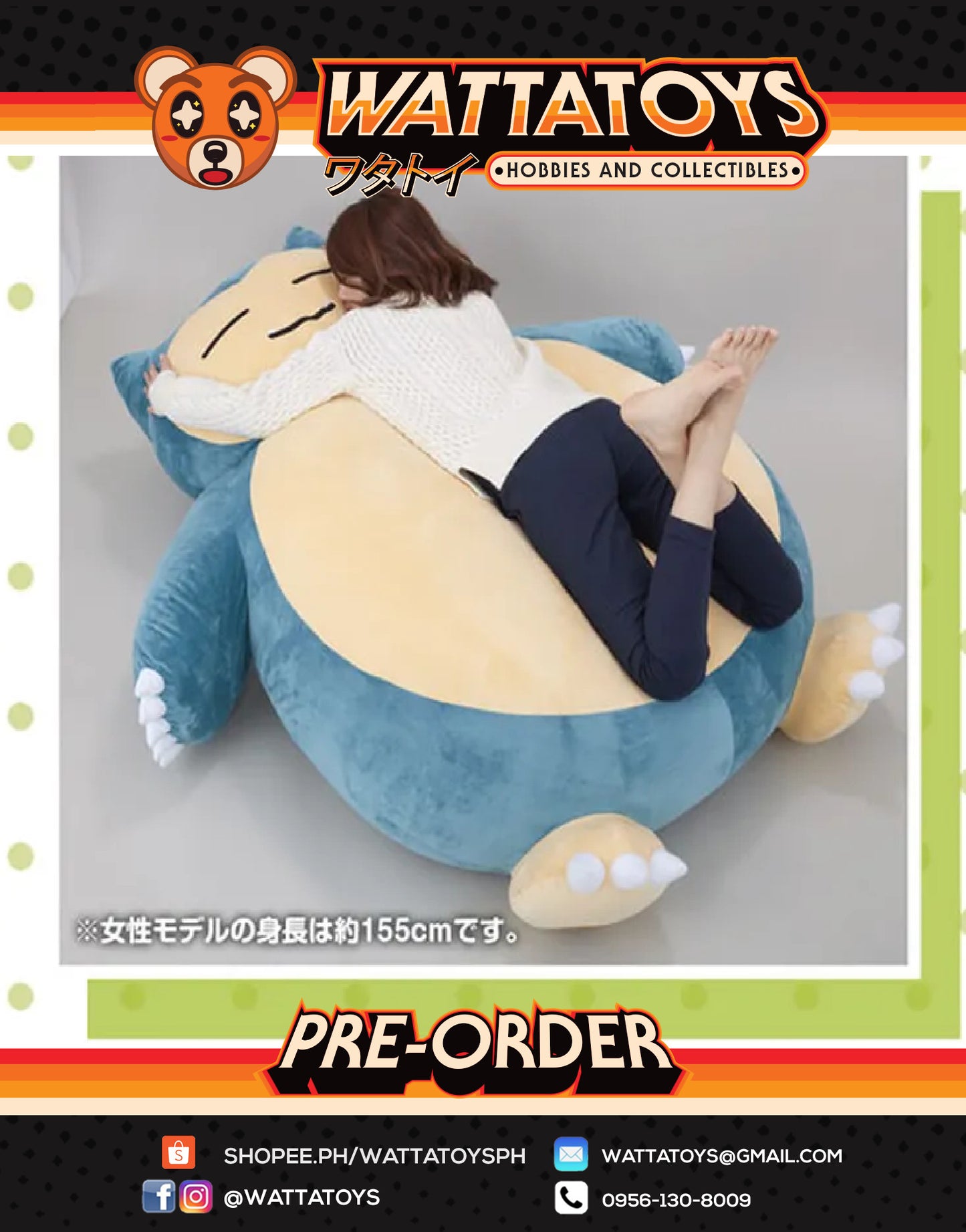 PRE ORDER Pokemon Snorlax Cushion