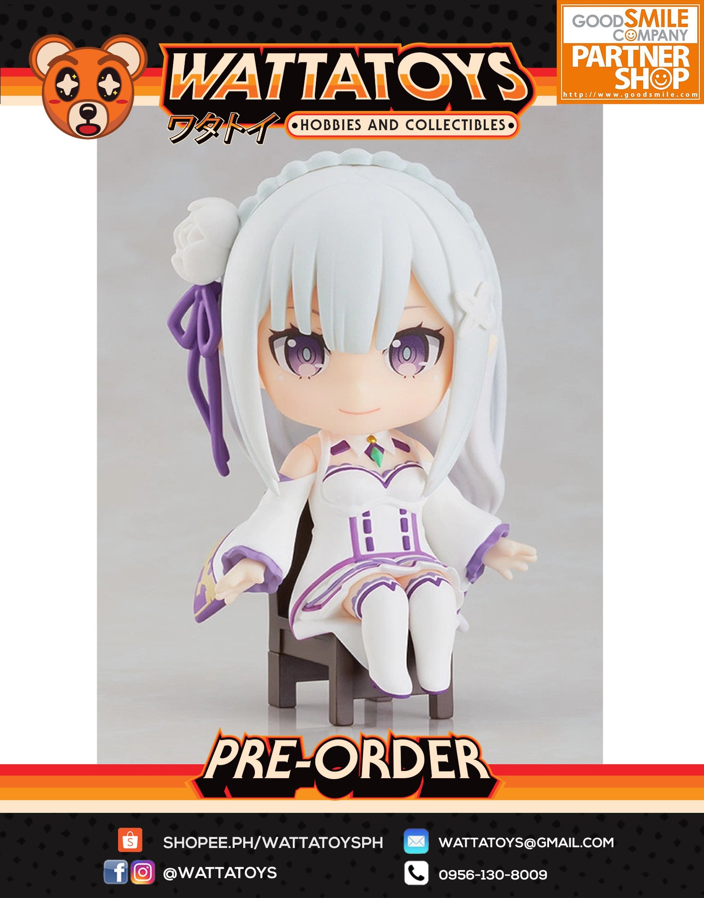 PRE ORDER Nendoroid Swacchao! Re:ZERO Starting Life in Another World - Emilia