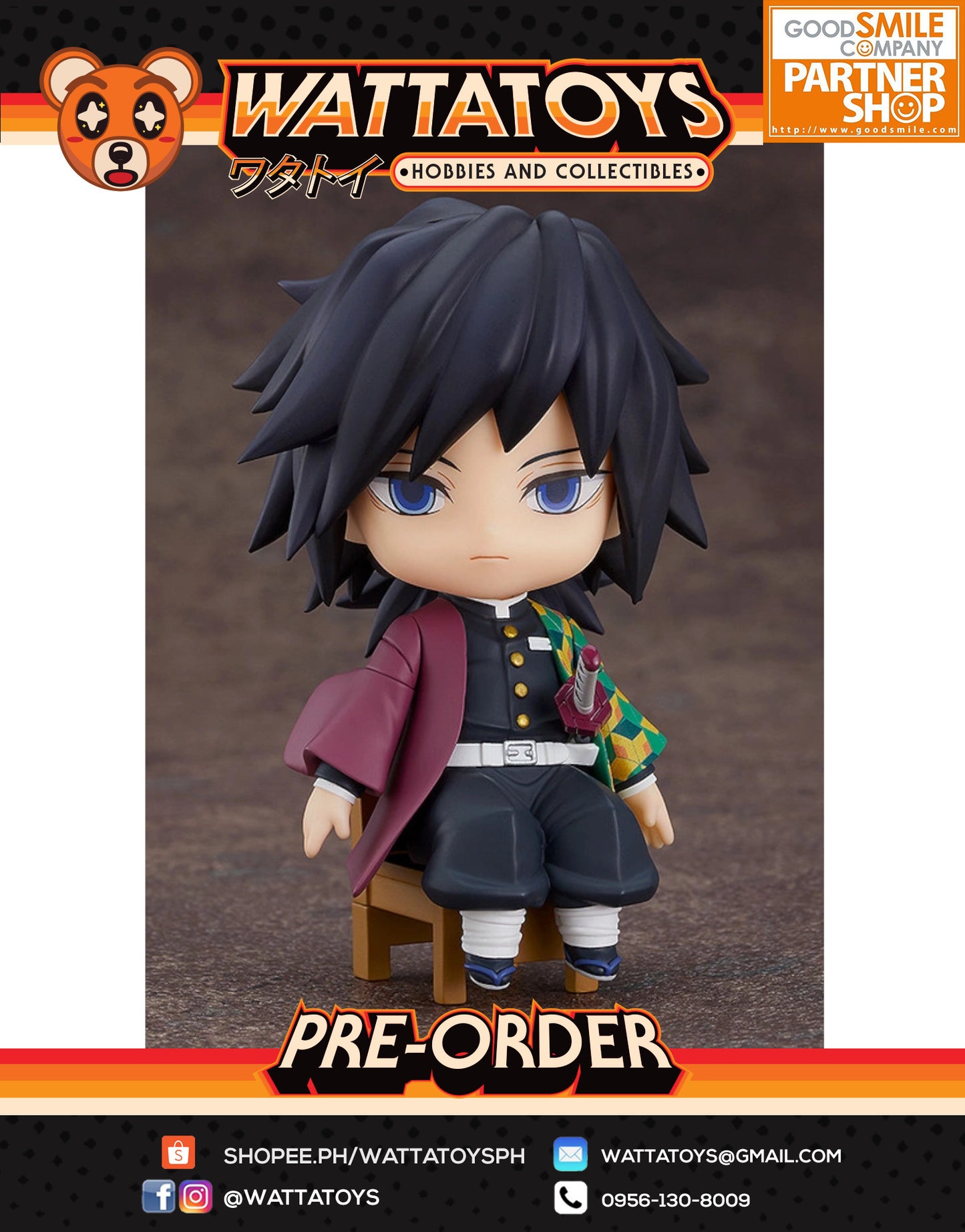 PRE ORDER Nendoroid Swacchao! Demon Slayer: Kimetsu no Yaiba - Giyu Tomioka