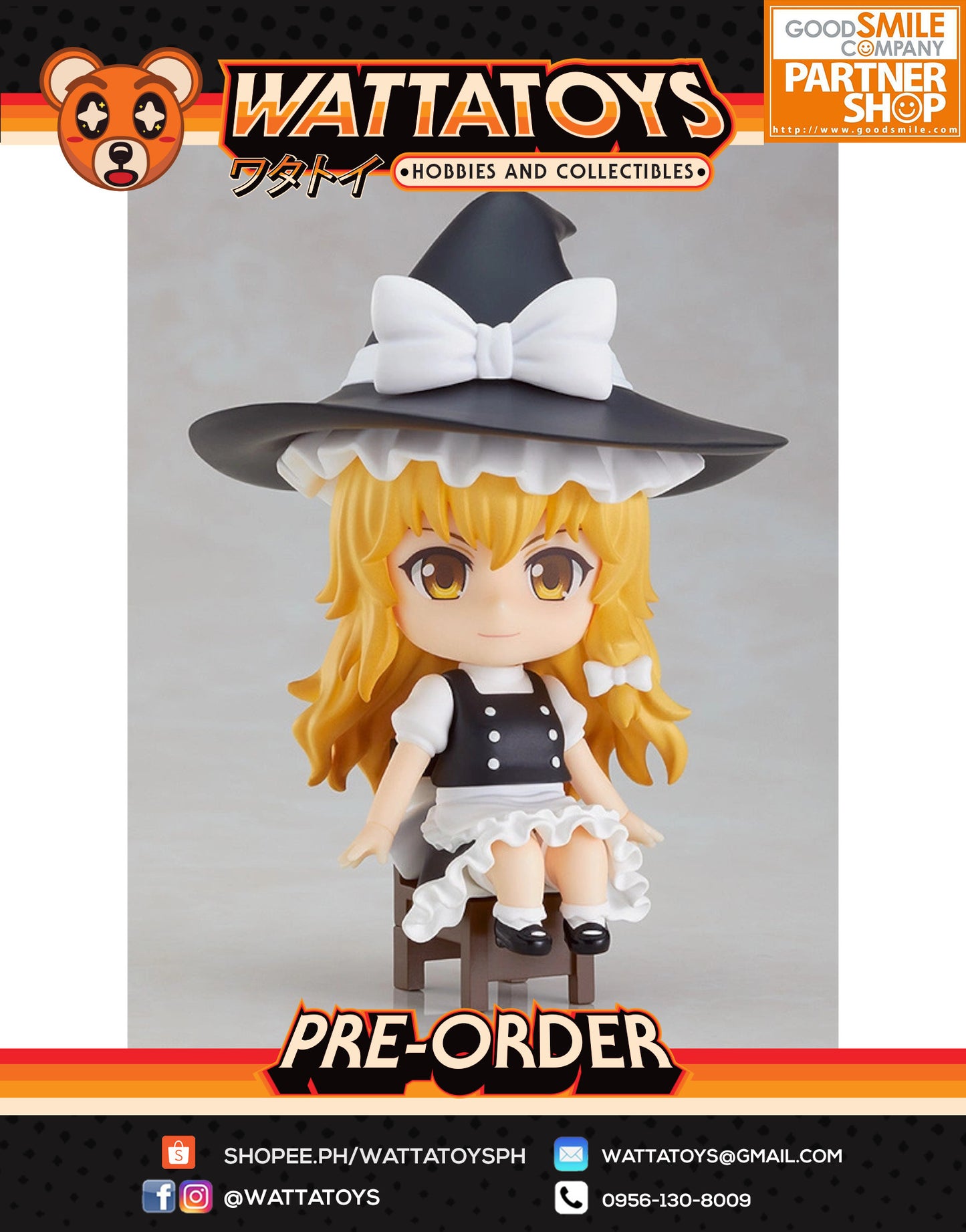 PRE ORDER Nendoroid Swacchao Touhou Project - Marisa Kirisame