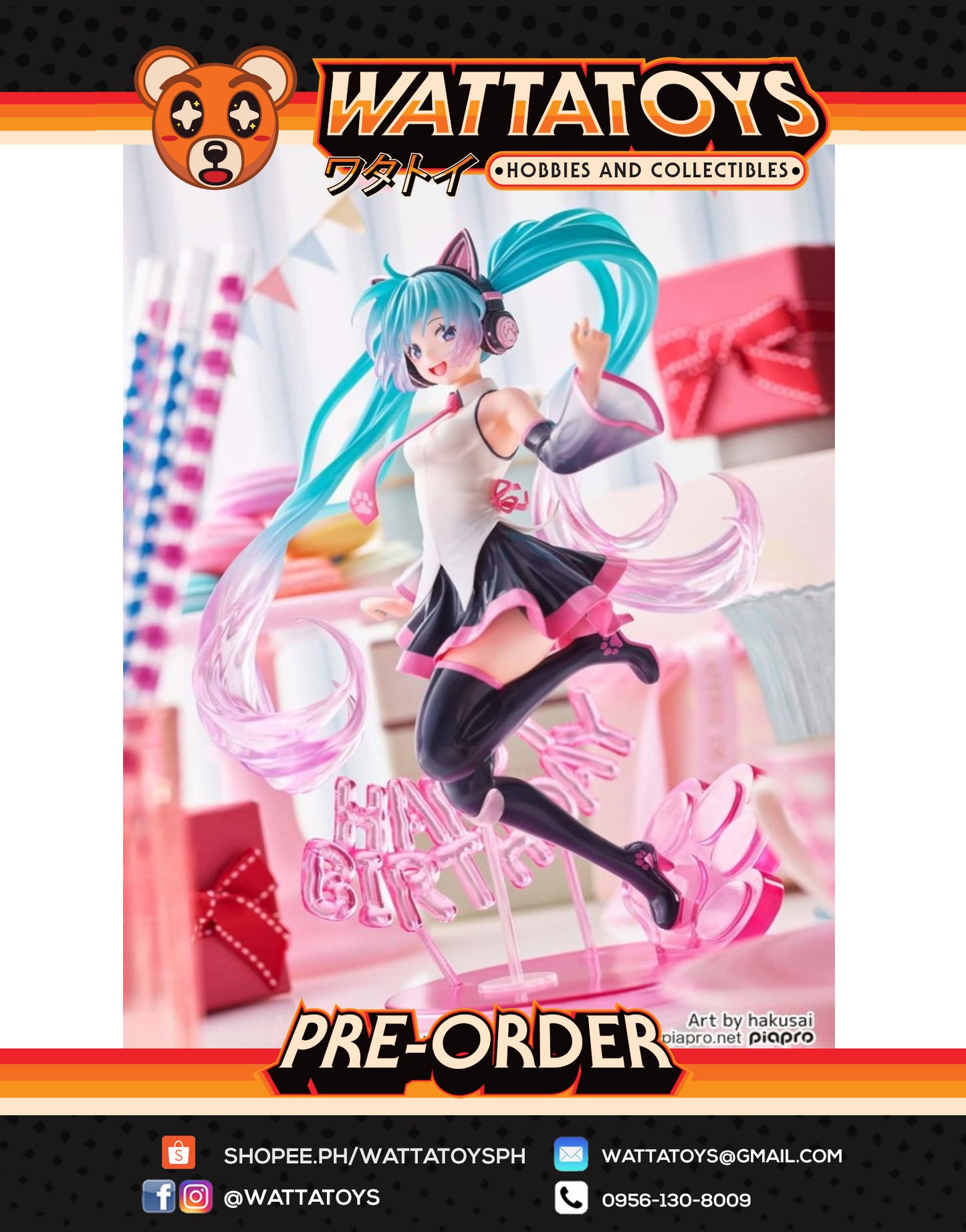 PRE ORDER Hatsune Miku Birthday 2021 AMP Figure -Happy Cat Ver.-