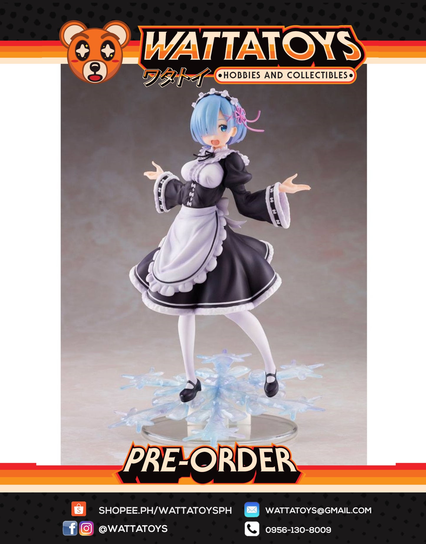 PRE ORDER Re:Zero Starting Life in Another World AMP figure - Rem (Winter Maid Ver.)